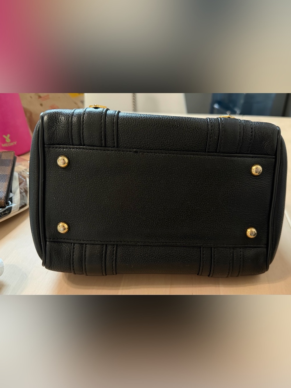 MCM Boston Mini Bag with Gold Accents - Picture 5 of 5